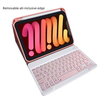 China Light Weight And Drop Resistant Ultra Thin Mini Pu Leather Tablet Case For Ipad Mini 6 Keyboard Case for sale