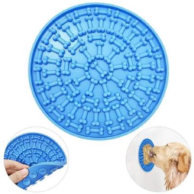 China Viable Hot Sales Super Powerful Suction Silicone Pet Mat Slow Feeder Pet Lick Mat for sale