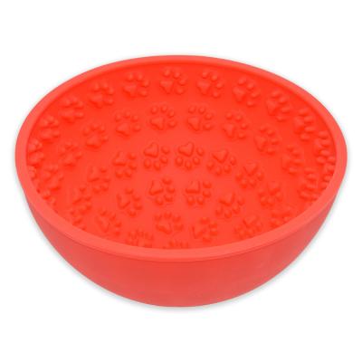 China Wholesale Viable Paw Shape Tumbler Design Pet Bowls And Feeders Boredom Worry Reduction Licking Mats Bowl BPA Free Dog Food Bowl for sale