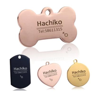 China Stocked Dog Cat Collar Accessories Decoration Pet ID Collars Cat Name Tag Free Engraving Tag Customized for sale