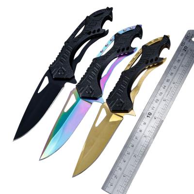 China Non-variable Titanium Outdoor Pocket Knives Three Colors For Single EDC Portable Folding Knives for sale