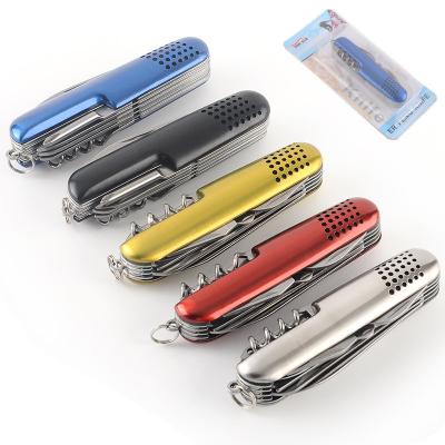 China Non-variable hot selling EDC multitool Swiss pocket knife with holes decoration awesome gift for friends for sale