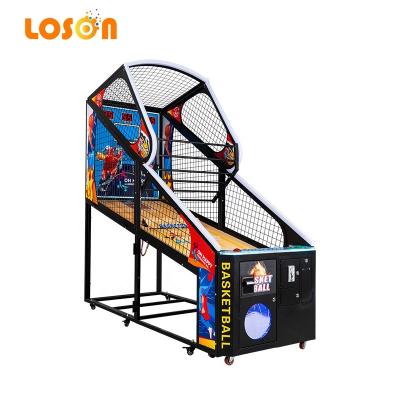 China Metal+wood New indoor commercial street hoops token coin operated arcade machine shooting basketball electronic games for sale