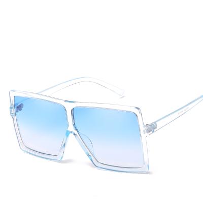 China Fashion Sunglasses 2020 Wholesale Trending Square Big Frame Women Men Shape Sun Glasses Shades for sale