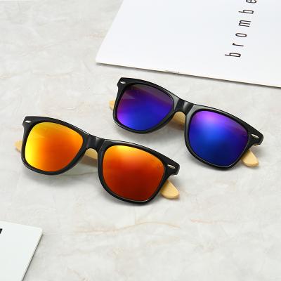 China Fashion Sunglasses 2021 New UV400 Sun Glass Temples Bamboo Sunglasses Custom Made PC Frame for sale