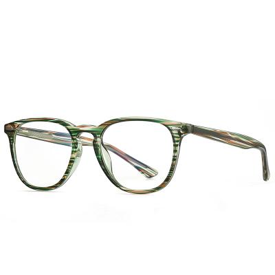 China Fashionable New Design Round Frame Stripe Pattern Stylish Blue Light Computer Glasses for sale