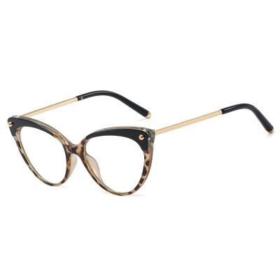 China Brand new fashionable ladies gently feel Tr90 monocle blue light blocking frames shape optical glasses for sale