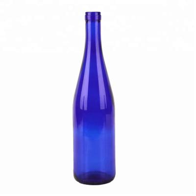 China Wholesale Water Customization 750ml Cobalt Blue Glass Wine Bottle for sale