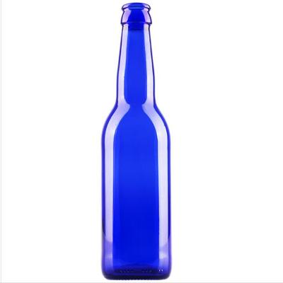 China Beverage 330ml Cobalt Blue Glass Beer Bottle for sale