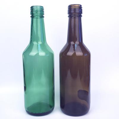 China Wholesale Beverage 350ml Low Price Korean Standard Green Glass Beer Bottle for sale