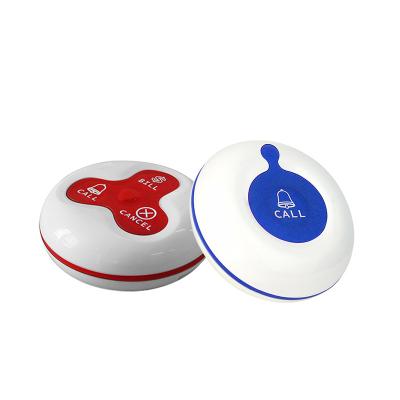 China Best RF Pager For Bar Restaurant Customer Wireless Waiter Call Button System Waterproof Transmitter Buzzer Service Table Bell for sale