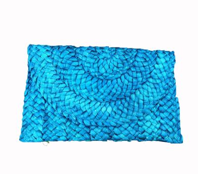 China Fashion Designer Straw Handbag Cornhusk Woven Clutch from HIFA Handmade Straw Pouch for sale