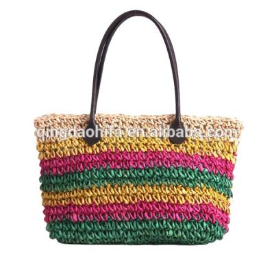 China Hot selling TOTE BAG lady bag corn husk straw bags fashion new style shopping bags for sale