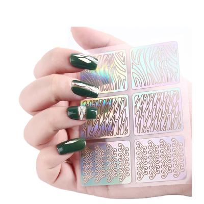 China 3d Nail Waterproof Self Adhesive Nail Art Stencil Stickers Manicure Tool Set From Factory Directly DIY Art Decoration DIY for sale