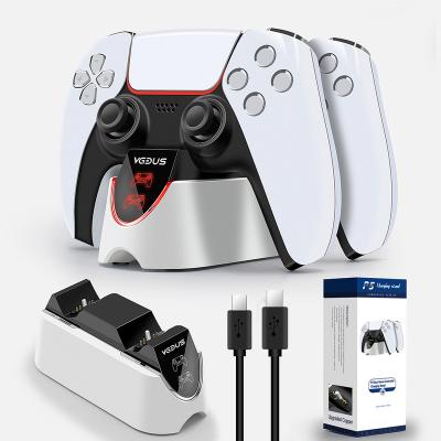 China Factory Wholesale New Ps5 Controller Charging Station Dual Fast Charging Station For PS5 Controller Charger Joystick Charging Stand With Led Indicator for sale