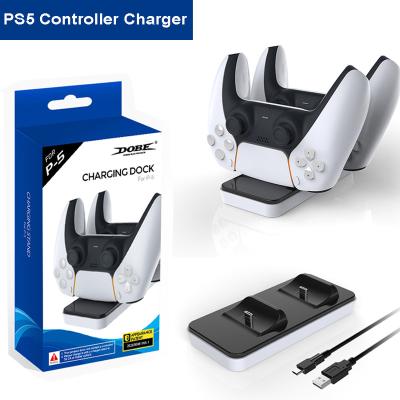 China Wholesale Portable ABS USB Controller Charger Decor Station Gaming Entertainment Carrying Accessories For PS5 Gamepad Controller Cradle for sale