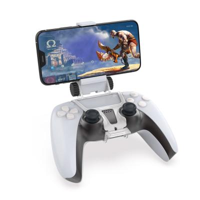 China ABS For PS5 Playstation 5 Gamepad Controller Smart Phone Cellphone Holder Mount Bracket Clip Holder Phone Game Accessories for sale