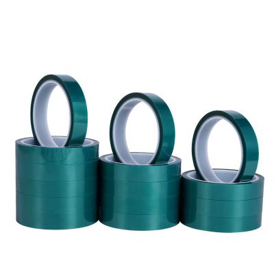 China Powder Coating Silicone Tape Spray Paint Heat Resistant Electroplating Masking Green High Temperature Protective Tape for sale