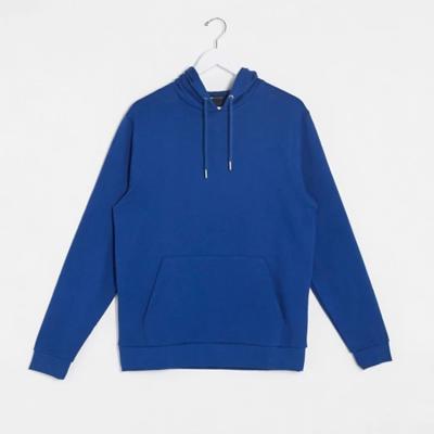 China Unisex Streetwear Oversized Breathable Simple Blue Hooded Pullover Designer Manufacturers Big Pocket Hoodies for sale