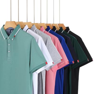 China Classic Fit Style Solid Color Polo Shirts Mens Breathable Business Polo Shirts for sale