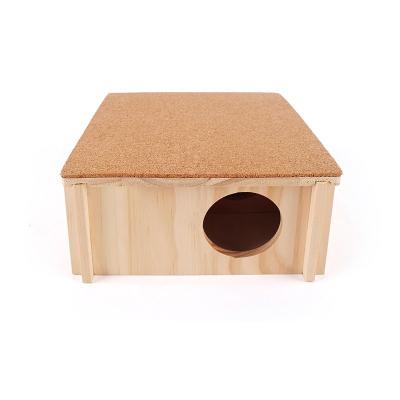 China Breathable With Stairs Shelter Hamster House Wooden Maze Toys Small Animal Toys for sale