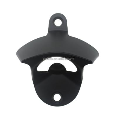 China Custom Made Zinc Alloy Tangled Black Metal Wall Mounted Stationary Bottle Opener Viable for sale