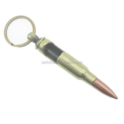 China Sustainable Custom Beer Opener Keychains Bullet Cap Opener for sale