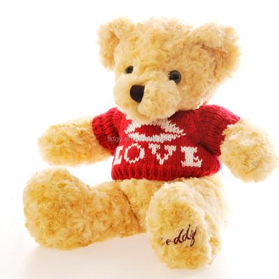 China Mini Cute I Love You Teddy Bear With Plush T-Shirts For Girls for sale