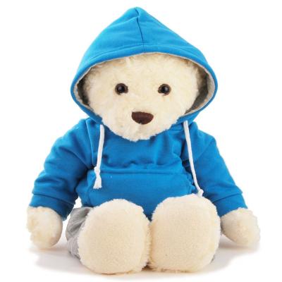 China Stuffed Plush Teddy Bear Toy With Hoodie for sale