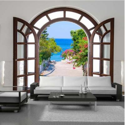 China Waterproof+ECO-Friendly DIY 3D Stylish Design 3D Large Window European Expansion Space Murals for sale