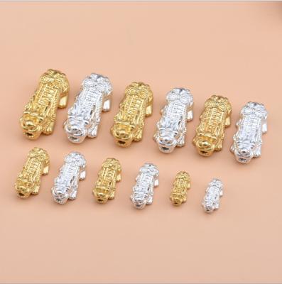 China Bracelet Accessories s999 Jewelry 3D Pure Silver Hard Silver Accessories Abacus Pixiu Beads New for sale