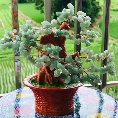 China Europe Natura Aventurine Jade Tree of Life Home Decoration Stone Semi Precious Stone Tree for sale