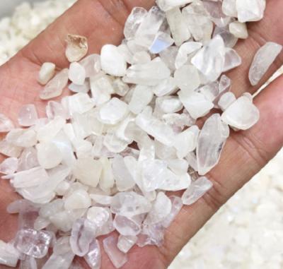 China Wholesale Natural China Moonstone Gravel Irregular Stone Natural Mineral Crystal Stone For Aquarium Decoration for sale