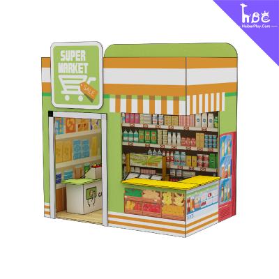 China Super Market role play Mini House For Indoor Playground Game for sale