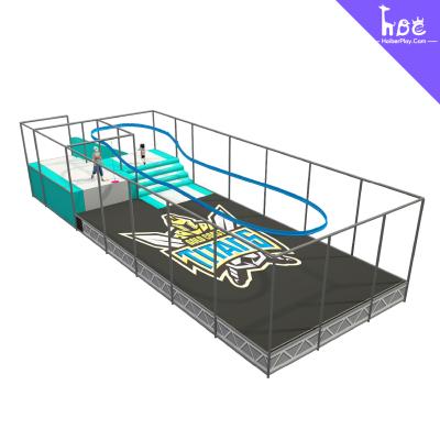 Chine Équipement de jeu en intérieur pour enfants d'affaires Trampoline Coussin d'air Fermeture à glissière à vendre