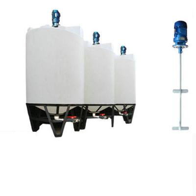 China Round PE Plastic Agitator Mixing Tank Chemical Blending Tanks 275 gallon for sale