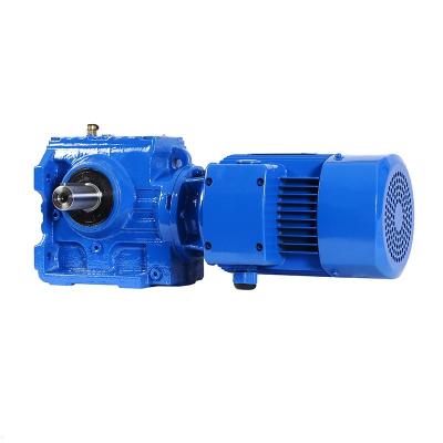 China Flange Mounted Worm Helical Gear Reducer Gearmotor Assembly SF37/SF47/SF57 for sale