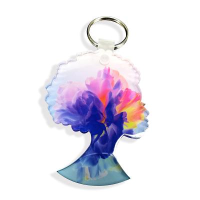 China Key Chain Key Tag Custom Print Women Head Photography Sublimation Custom Face Printing Of Best MOM'S Gift for sale