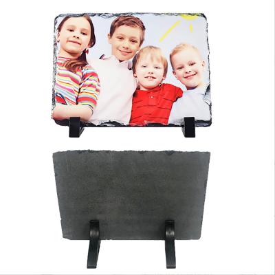 China Custom Printing Creative Sublimation Pet Picture Frame Stone Photo Block Blank Blank Photo Frame for sale