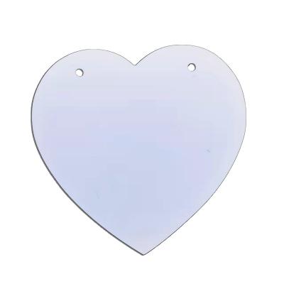 China Heart Shaped Door Plate Valentine's Day Decoration Wall Sign Blank Sublimation MDF Stocked Door Hanger for sale