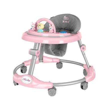 China Factory wholesale price plastic push handle multifunctional baby walker with 6 wheel mute baby walker for sale