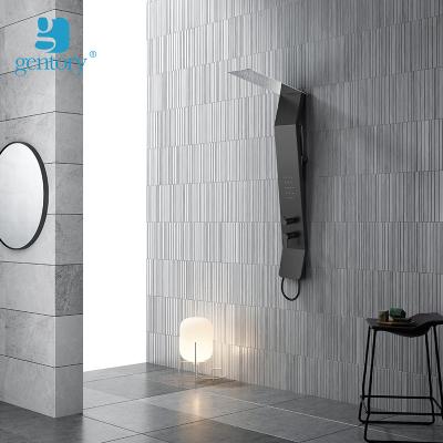 China Without Slide Bar Gentory GA003 Bathroom Shower Set Massage Aluminum Alloy Shower Panels for sale