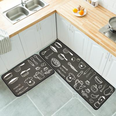 China Anti Oil And Water Absorption Kitchen Floor Mat Foot Mat Balcony Kitchen Entrance Long Lasting Non Slip Mat Carpet for sale