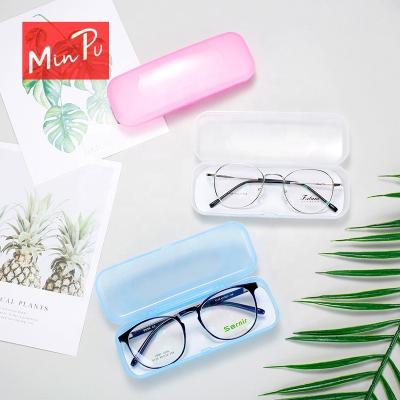 China 2021 New Plastice Eyeglasses Case Kids Eco-Friendly Eyeglass Cases Portable Colorful Box Presbyopic Glasses Box Custom Logo for sale