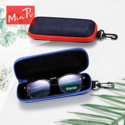 China Fashionable .eco-friendly 2021 Wholesale Customized Multicolor EVA Zipper Sunglasses Box New Resistant Glasses Case Wholesale Bag Hook for sale