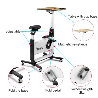 China 2021 Wholesale Custom Foldable Exercise Bike Universal Under Desk Exercise Bike Folding Magnetic Upright Exercise Bike for sale