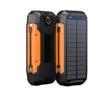 China Fast Charging Support 30000mah Solar Panel Charger Travel Power Bank Portable Wireless Waterproof LED Solar Power Bank for sale