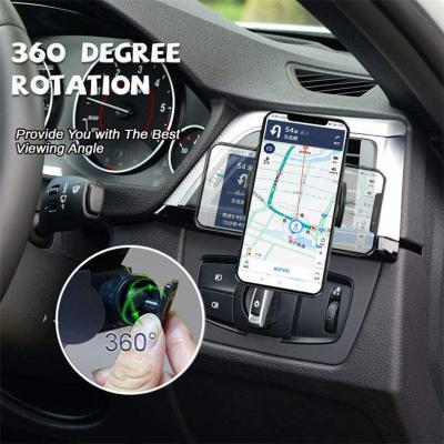 China Hot Selling Mobile Phone Car Mobile Phone Adjustable Solar Retractable Bracket Induction Wireless Charger for sale