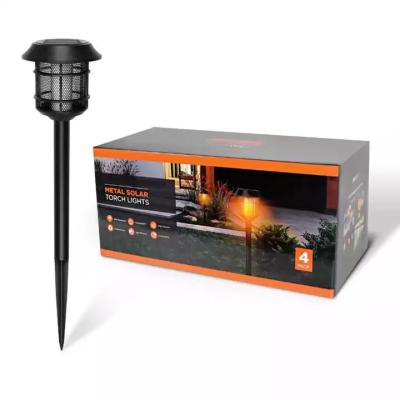 China Garden Light Metal Mesh Flame Flickering Light 4 in 1 Solar Torch Light for Outdoor Yard Patio for sale