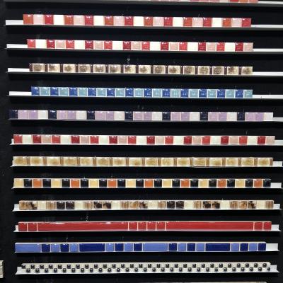 China Glazed Metallic Tiles Different Colors Bubble Decorative Border Tiles 2x60 for sale